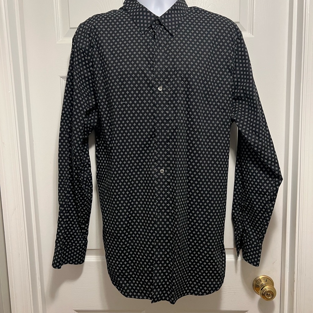 Banana Republic Black and White Patterned Shirt